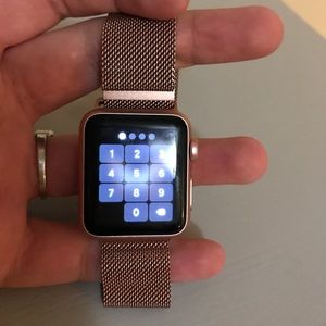 38mm Apple Watch metal mesh band.